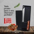 Faca Cutela Preta Premium Alta Qualidade Fiada Cozinha Culinária Corte Carne Osso Grillrelax