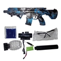 Rifle M416 Elétrico de Bolinhas de GEL Orbeez (Camuflado Azul)