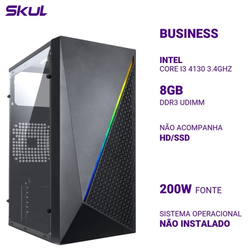 Computador B300 Core I3 4130 3.4ghz Memória 8gb Ddr3 Sem Hd/ssd Fonte 200w