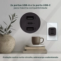 Carregador Ultra Rapido 32w C/ 3 Portas Usb (2 Usb-a + 1 Usb-c) Gan Ec12 - 4820192