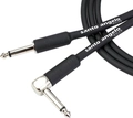 Cabo de Guitarra Angel 0,30mm Conector P10/p10 90º 10ft 3,05 Metros Preto