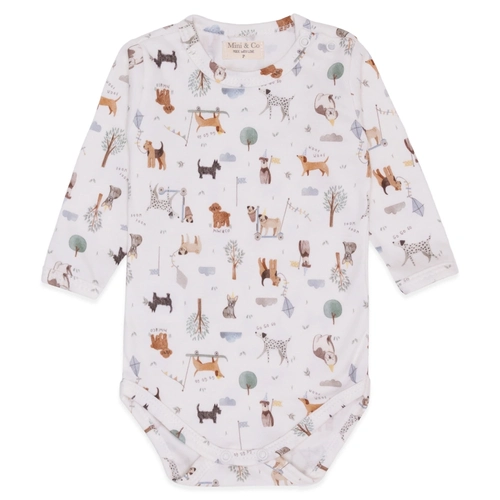 Body Manga Longa Avulso Suedine Masculino – Cachorrinho no Parque