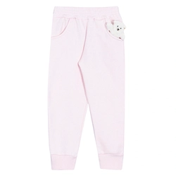 Calça Moletom Peluciado com Ursinho Rosa Cake Randa Mundu - Feminina