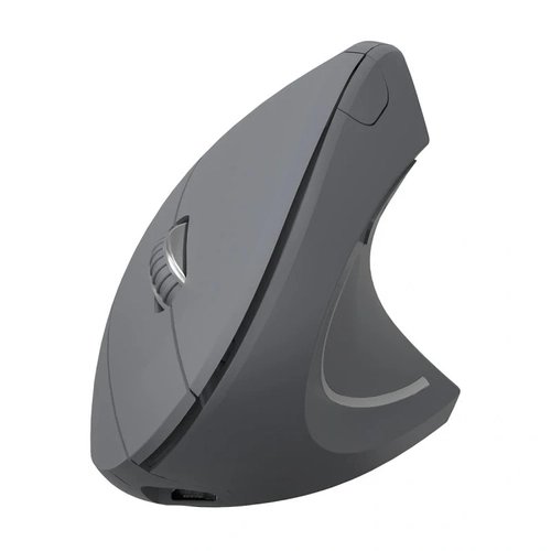 Mouse Vinik Sem Fio Recarregavel 2.4 Ghz Vertical Ergonomico Power Fit Cinza Usb - Pm300