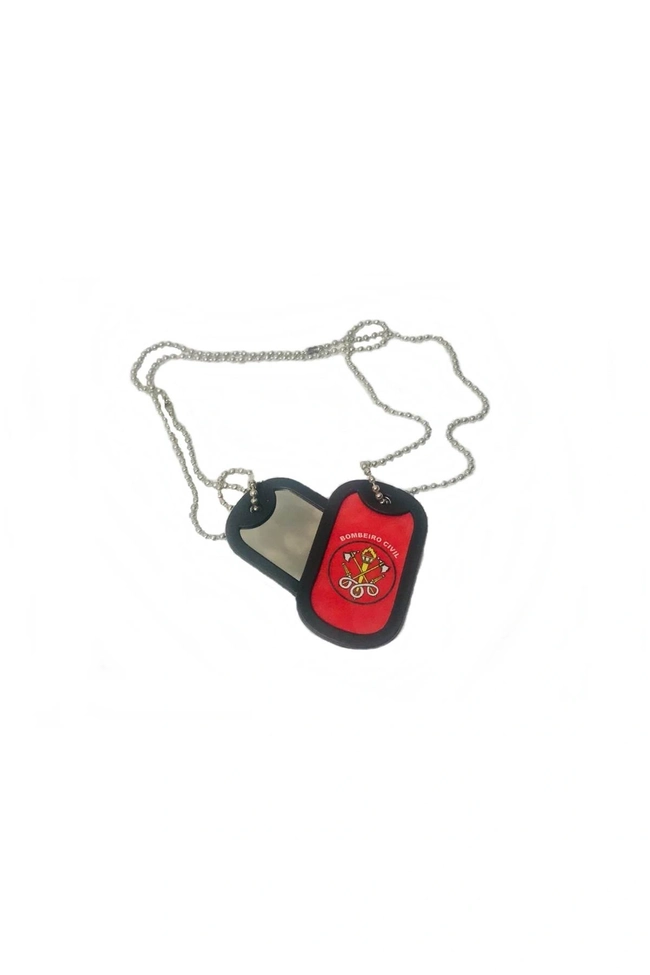 Plaqueta de Identificação Dog Tag Bombeiro Civil
