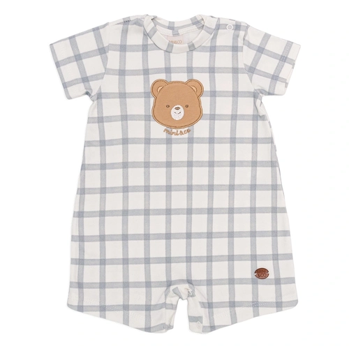 Macacão Manga Curta Bordado Masculino – Ursinho e Cavalinho