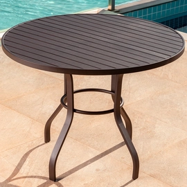 Base de Mesa  Ripada em Alumínio Epóxi Caribe