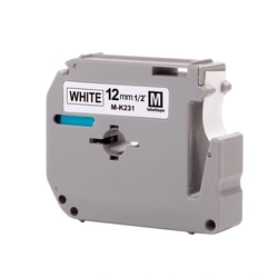 Fita Para Rotulador Brother Hammer M-k231 12mm Preto Sobre Branco