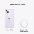 iPhone 14 Plus Apple (128GB) Roxo, Tela de 6,7, 5G e Câmera de 12MP