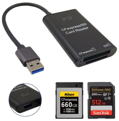 Adaptador TYPE-C/USB 3.0 para Leitor de cartão SD/ Cfexpress JC-LT-TYC/USB