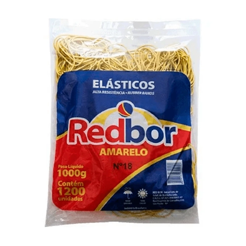 Elástico Amarelo Nº18 1kg Com 1200 Unidades Redbor