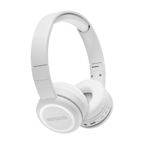 Fone de Ouvido Headphone AIWA Bluetooth Drive 30mm, Branco, AWS-HP-03-W
