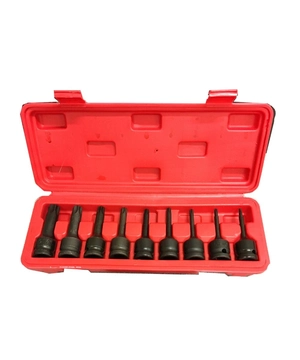 JOGO DE SOQUETE DE IMPACTO TORX 1/2" PROFISSIONAL (9 PEÇAS) - DT01-0092
