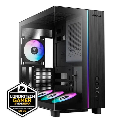 Computador Londritech Ryzen 7 9700X, B650M,  Memória 16GB, SSD 1TB Nvme, Vídeo RTX5050, Fonte 800W, Water Cooler 360MM