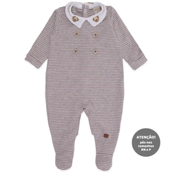 Macacão Manga Longa com Gola Bipartida Suedine Masculino – Cachorrinho no Parque