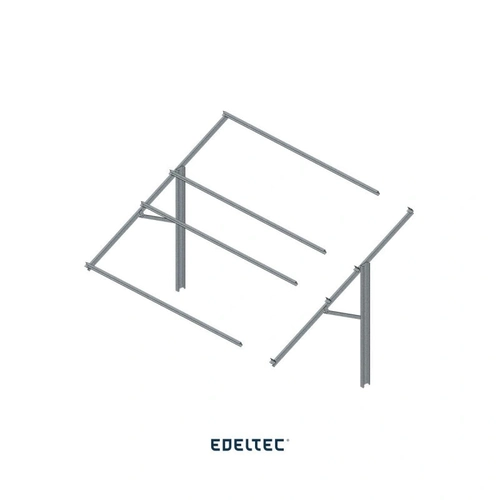 Estrutura P/ 6 Mod. Edeltec Solar Solo Dy. (s/ Fechamento) 45ms