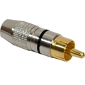 Plug Rca Metal Gold Profissional Preto