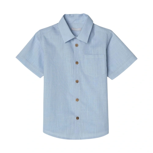 Camisa Manga Curta Azul Hering - Masculina