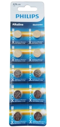 LR44 Philips - 1,5V cartela c/10un.