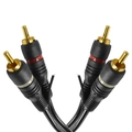 Cabo De Audio Evus C-018 2 Rca Macho x 2 Rca Macho Gold - 3m