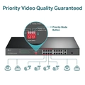 Switch Não Gerenciável C/ 16p 10/100mbps Poe+ e 2p Gigabit Tl-sl1218p Smb