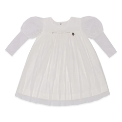 Vestido Manga Longa Tule com Strass Forrado Kiki Xodó - Feminino