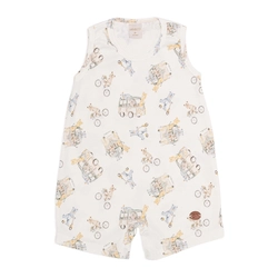 Macacão Regata Estampado Suedine Masculino – Bichinhos Transporte