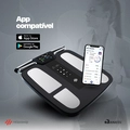 Balança Inteligente Bioimpedância Digital Corporal Relaxshop Bio Ultra Preta c/ Eletrodos – 55 Análises, Bluetooth
