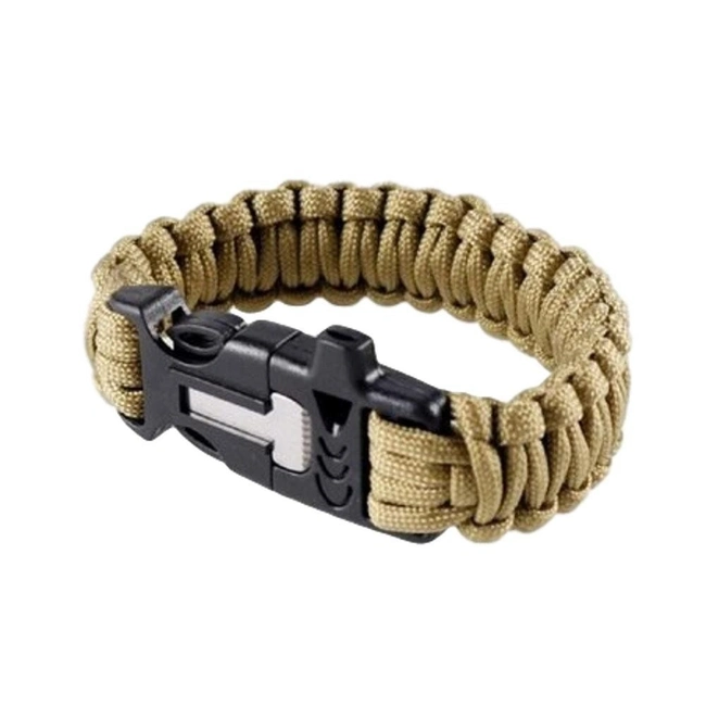 Pulseira Paracord C/ Pederneira/Apito (Bracelete Survival)