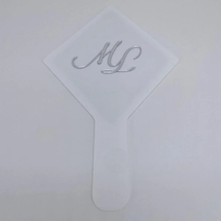 Espelho Branco M - Logo alto relevo inicial ou desenho