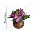 Arranjo Centro Mesa Completo Artificial Mini Orquídea E Vaso