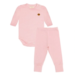 Conjunto Body Manga Longa Com Mijão Mini&Co Feminino - Rosa