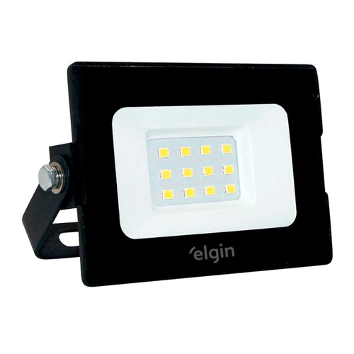 Refletor Led Elgin 10w 6500k Preto