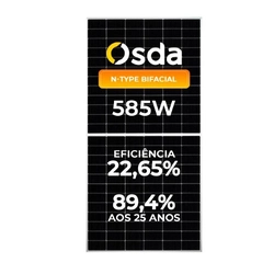Painel Solar Osda BIFACIAL 585W N-TYPE