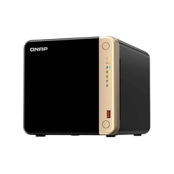 STORAGE NAS QNAP 4 BAIAS INTEL CELERON N5095 4 CORE, 2.9GHZ, 8GB, 2x 2.5 GBE TORRE - TS-464-8G-BR