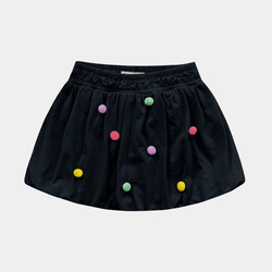 Short Saia Balonê Em Malha Bolinhas coloridas Fakini Feminino