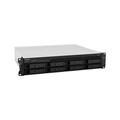NAS Synology Rackstation 8 baias RS1221RP+ 2U (Ryzen V1500B, 4GB DDR4, 4x 1GbE LAN, 1x PCIe x8 slot, 2x PSU, sem discos)