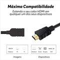 CABO EXTENSOR HDMI FEMEA x MACHO 1,5M - CONEXÃO QUALITY