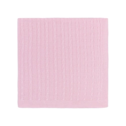 Manta Tricot Trançada Rosa Feminina - Mini & Co