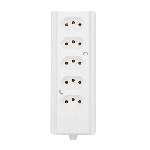 Tomada em Barra Quíntupla Hércules 2P+T 20A Branca