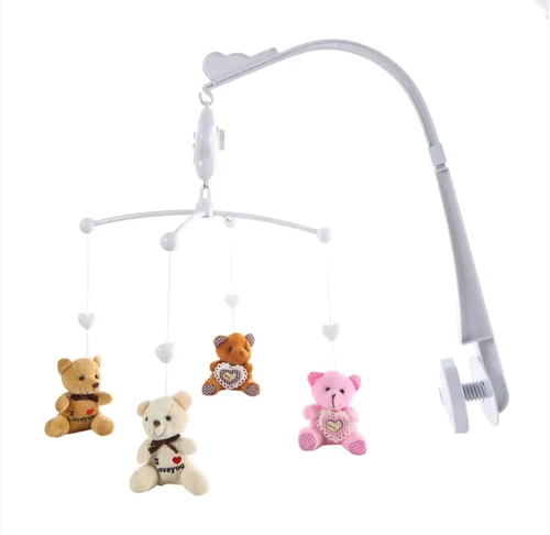 Móbile berço bebê musical ursinho menina - 2471