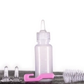 Kit Mamadeira P Rosa para Animais de Estimação com 3 bicos e Limpador