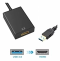 Cabo Adaptador Usb 3.0 Macho Para Hdmi Fêmea Windows Pc Tv
