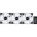 Kit 3 Coolers Duo 12 Pro Argb + Hub + Controle Aerocool