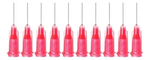 Kit 10 Agulhas Aplicadoras De Cola 25gauge Vermelho