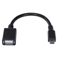 Cabo Adaptador Otg Micro Usb P/ Usb a 2.0 - Preto - 15cm - Pamup-15