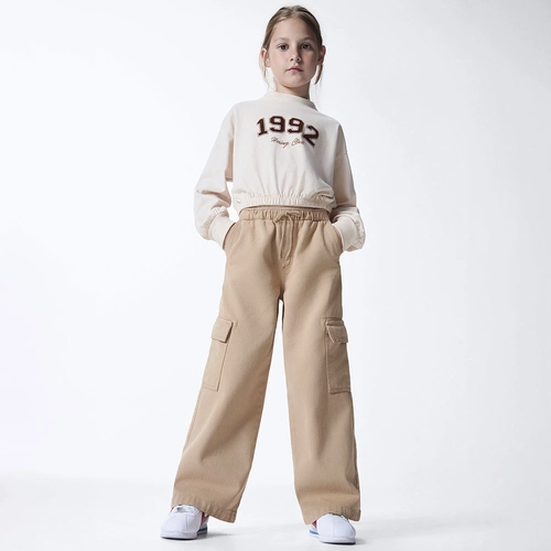 Calça Sarja Cargo Bege Hering - Feminina