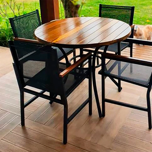 Jogo de Jantar 4 Lugares com Mesa  Ripada Caribe