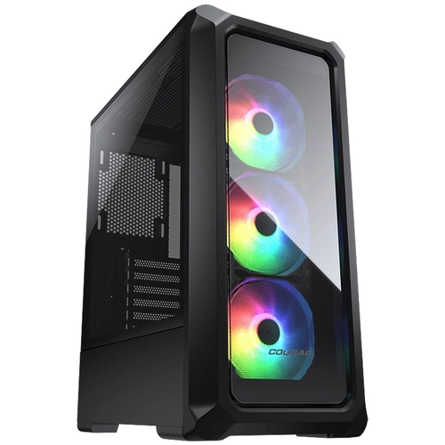 Gabinete Gamer Cougar Archon 2 RGB, Mid Tower, Vidro Temperado, ATX, Preto, Sem Fonte, Com 3 Fans - 385CC50.0003
