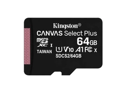 Cartão de Memória Kingston Canvas Select Plus microSD 64GB com Adaptador - SDCS2/64GB